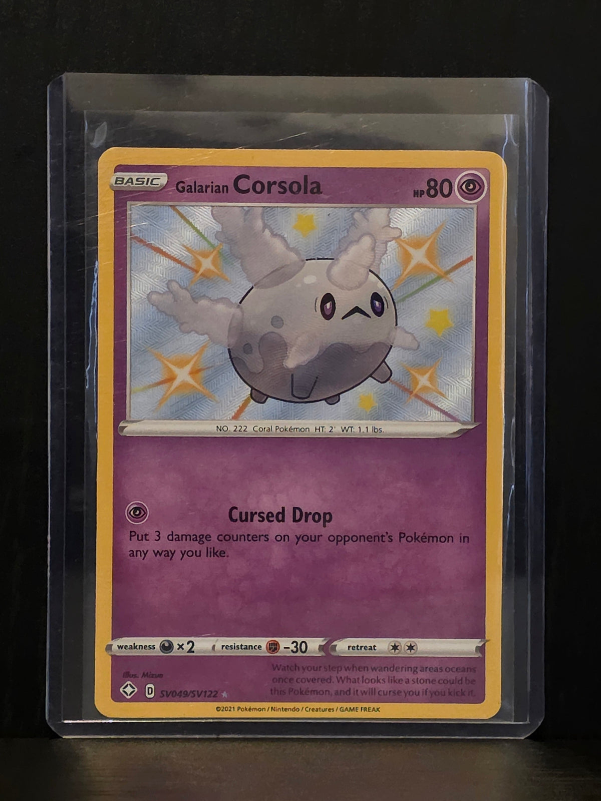 Galarian Corsola (Shining Fates: Shiny Vault: SV049/SV122)