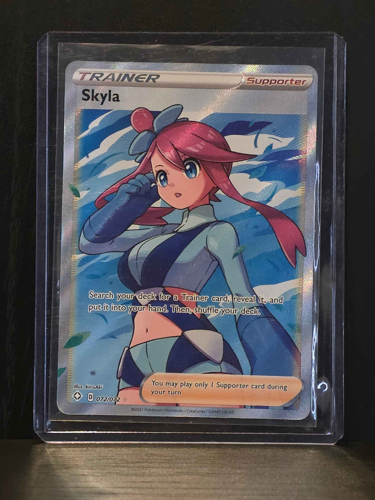 skyla trainer pokemon card (Shining Fates: 072/072) Character:Genie ST-19 clear acrylic holder that Bloomburrow - Moxfield -