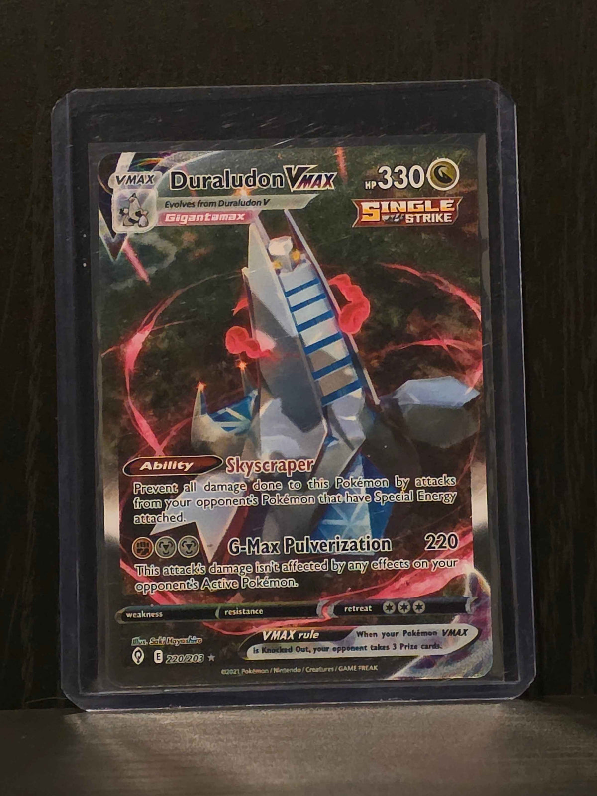 duraludon vmax pokemon card (Evolving Skies: 220/203) Options:Play Booster Pack (1 Pack / 15 Cards each) Silver Tempest Pokemon Cards trading card world it boasts a stunning